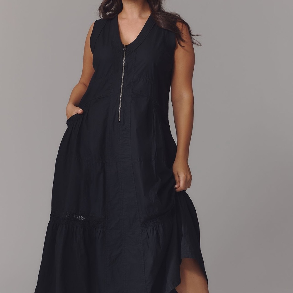 NWT Anthropologie Daily Practice Trek Utility Dress Black